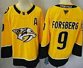 Men's Nashville Predators #9 Filip Forsberg Yellow Authentic Jersey,baseball caps,new era cap wholesale,wholesale hats